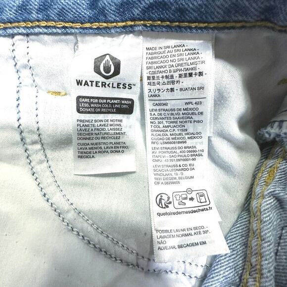 Levi's® Women's High-Rise Mom Jean Shorts Let It Be Fun Distressed Cutoff Sz 30 - Picture 5 of 7